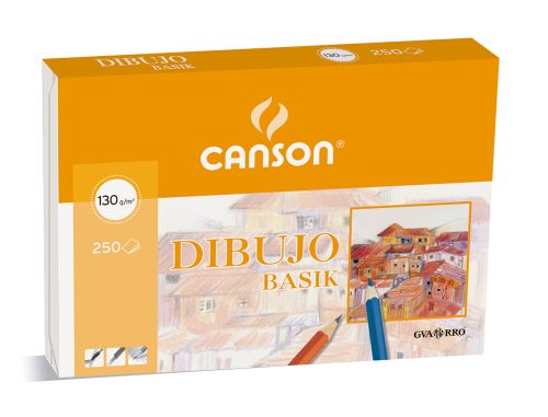 Papel de desenho basik 23x32.5 130 gr com esquadria , Canson , 16207 , 8422714007380